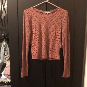 NWT Mauve lacy shirt